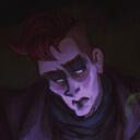 JayRoy Zine Banner, the Bullets & Arrows title is above a composite logo made of Jason's and Roy's symbols a bat and arrow in red with a shade gradient of yellow. In the background a bow and two guns in white over a city skyline in gradient of orange to pi